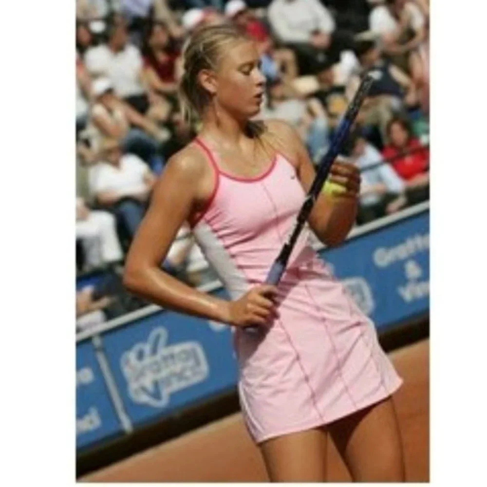 Nwt Nike Tennis Dress w/ Bra Pleated Skirt Pink White S Small - Picture 6 of 15